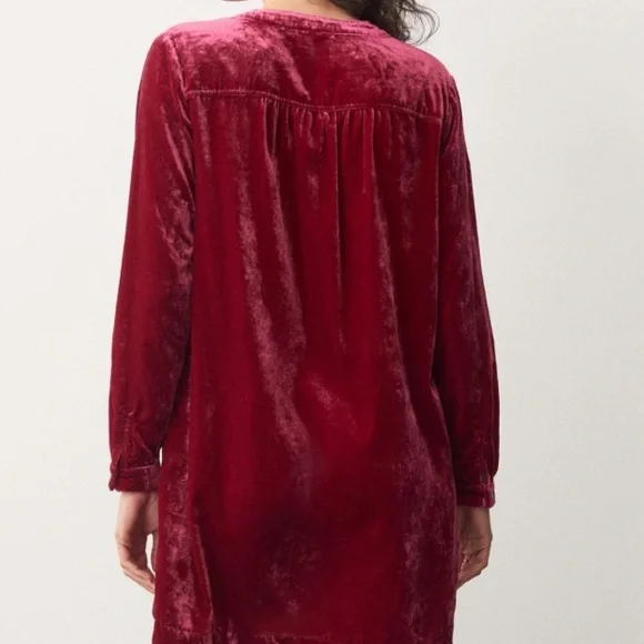 New Anthropologie Melody Velvet Tunic Dress - Picture 13 of 16